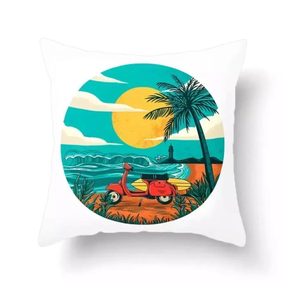 NEW! “Beach Vibes” Retro VSCO Pillowcase Cover - Picture 3 of 4